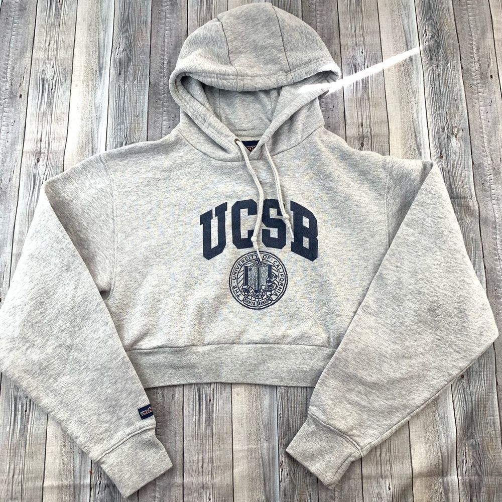 Repurposed Jansport UCSB Cropped Hoodie